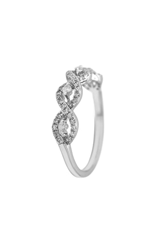 Anel Panarea - Ouro branco e diamantes