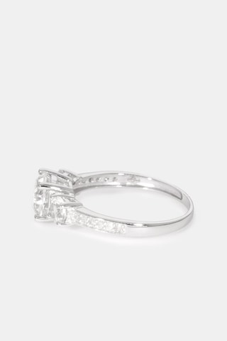 Anel Passion - Ouro branco, diamantes e topázios