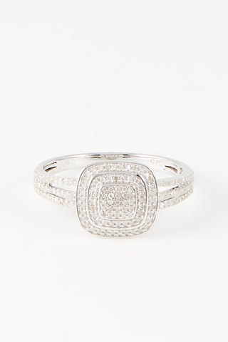 Anel Ramona 
Ouro branco e diamantes