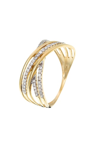 Anel Lampang Ouro amarelo e diamantes