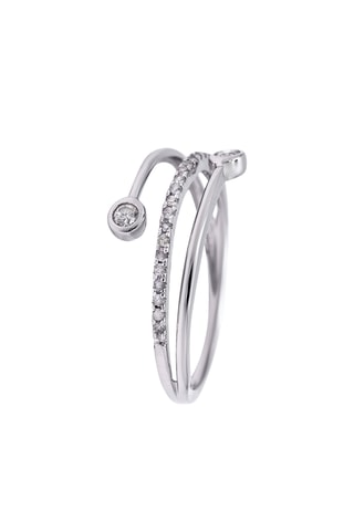Anel - Ouro branco e diamantes