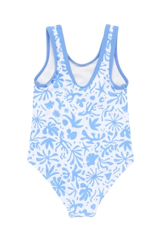 Costume intero - Celeste e bianco