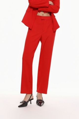 Pantaloni a vita alta - Rosso