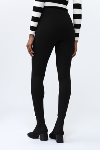 Treggings a vita alta - Nero