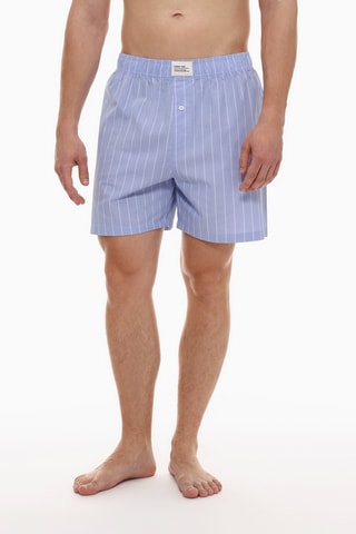 Shorts pigiama - Azzurro e bianco