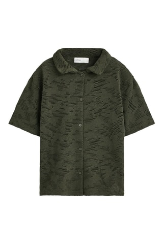 Camicia in pizzo - Verde scuro