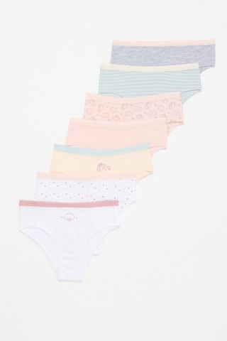 7 slip - Bianco e rosa cipria