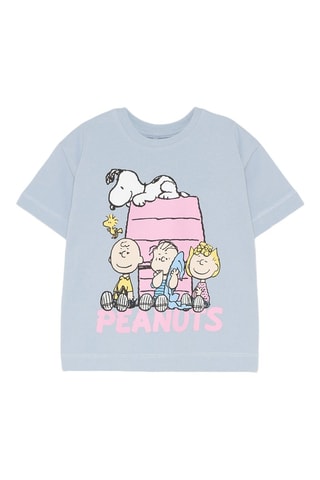T-shirt Snoopy - Blu-grigio
