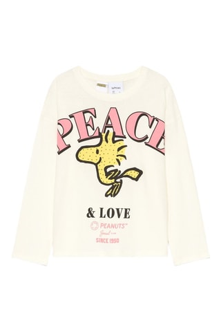 T-shirt - Ecrù e rosa