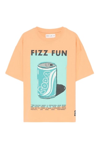 T-shirt - Arancione e celeste