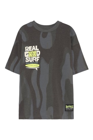 T-shirt - Grigio e verde chiaro