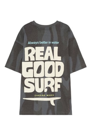 T-shirt - Grigio e verde chiaro