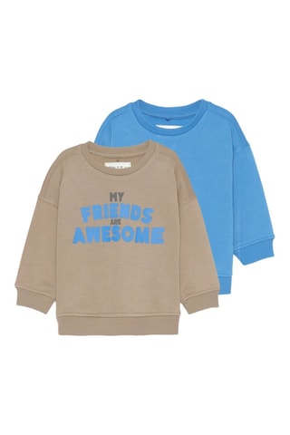 2 felpe - Marrone e azzurro