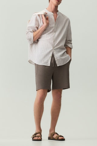 Shorts - Ecrù e taupe