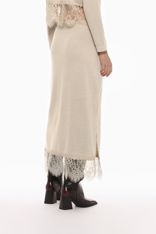 Jupe droite - Beige