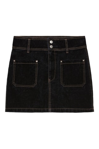 Minigonna in jeans - Nero