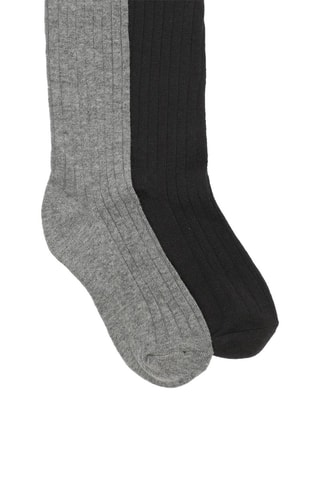 2 collant - Grigio melange e nero