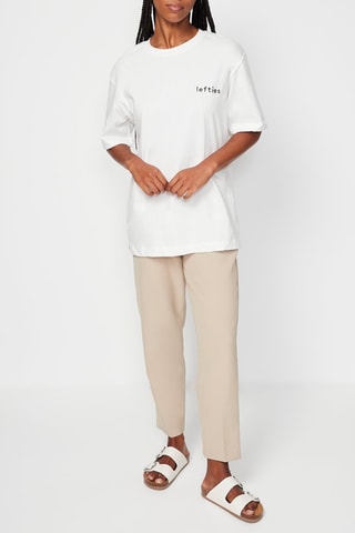 Pantaloni straight - Beige
