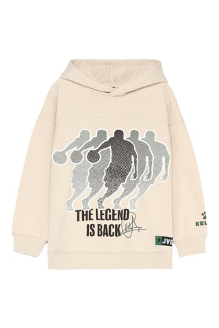 Felpa con cappuccio - Beige