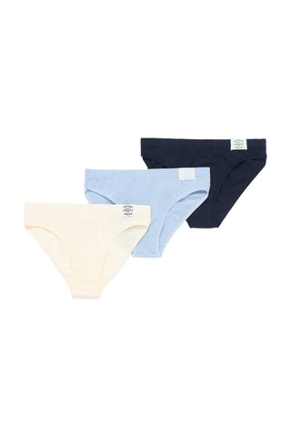 3 slip - Ecrù e blu