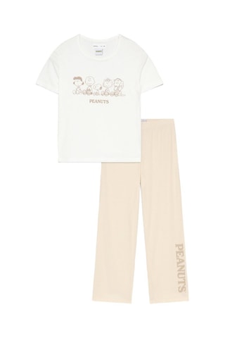Pigiama Peanuts - Bianco e beige