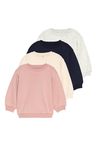 4 felpe - Rosa cipria ed ecrù