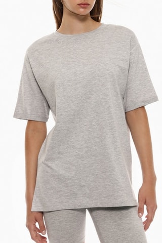 T-shirt oversize - Gris chiné
