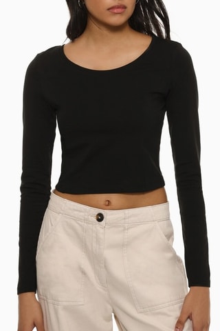 T-shirt cropped - Noir