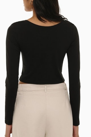 T-shirt cropped - Noir