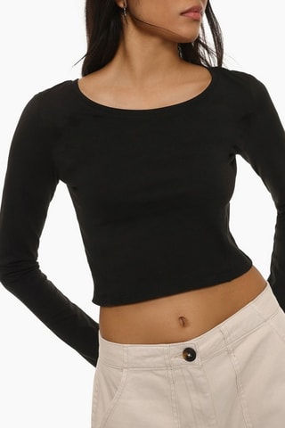 T-shirt cropped - Noir