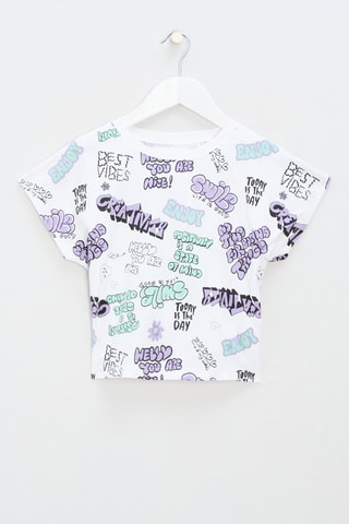 T-shirt - Bianco e viola