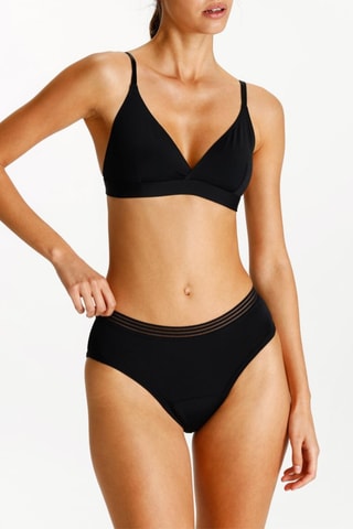 2 slip mestruali a vita alta - Nero