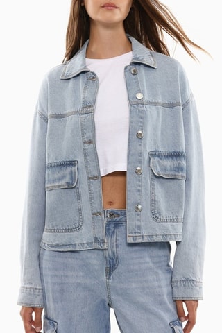Giacca in jeans - Celeste