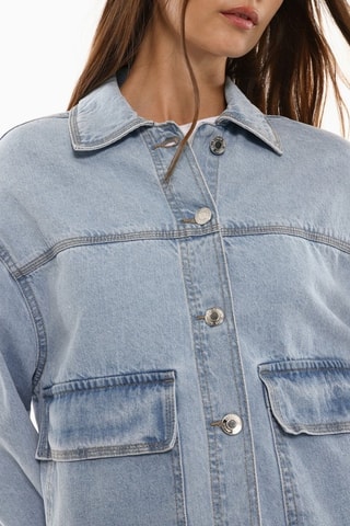 Giacca in jeans - Celeste
