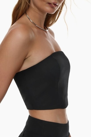 Crop top bustier - Nero