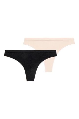 2 perizomi - Nero e beige