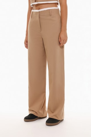 Pantaloni straight - Marrone chiaro