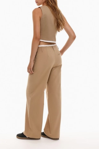 Pantaloni straight - Marrone chiaro