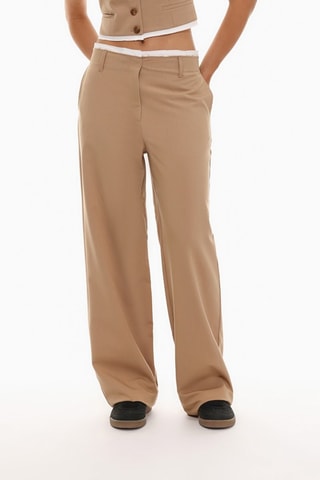 Pantaloni straight - Marrone chiaro