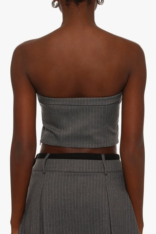 Crop top bustier - Gris foncé