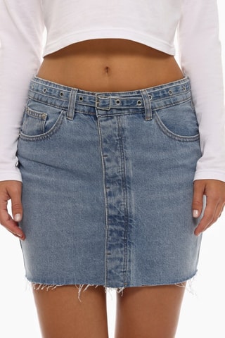 Minigonna in jeans - Blu