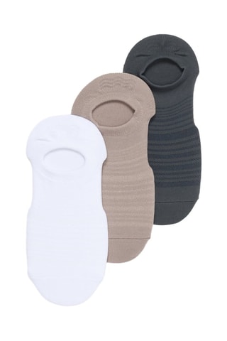 3 paia di fantasmini - Bianco e taupe