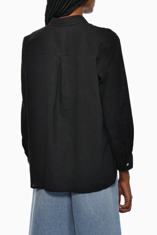 Camicia in lino - Nero
