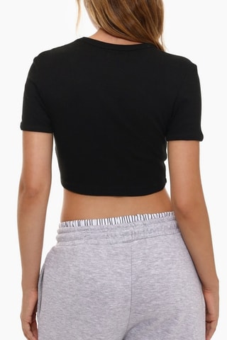T-shirt cropped Keith Haring - Nero
