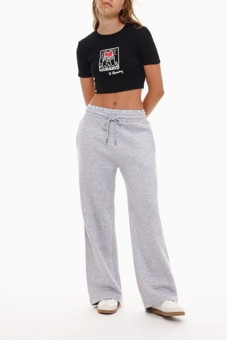 T-shirt cropped Keith Haring - Nero