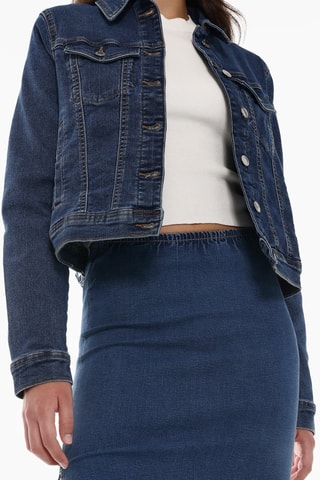 Gonna midi in jeans - Blu