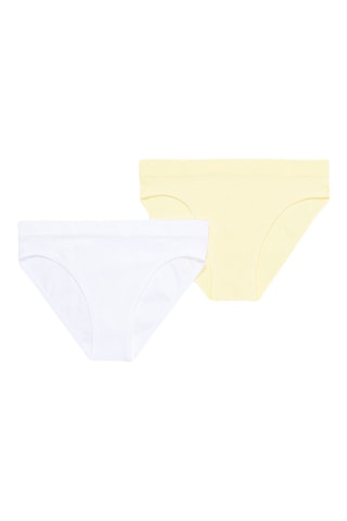2 slip - Bianco e giallo