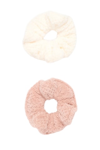 2 scrunchie - Ecrù e rosa antico