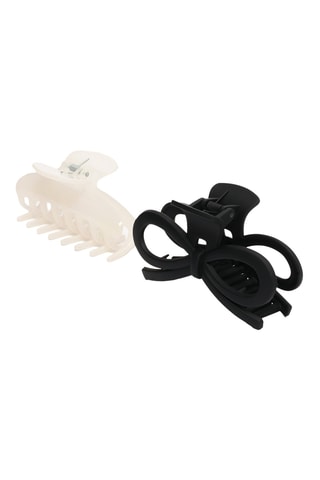 2 pinze per capelli - Nero e bianco
