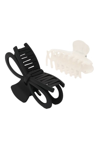 2 pinze per capelli - Nero e bianco